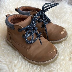 Gymboree toddler boy brown boots size 6